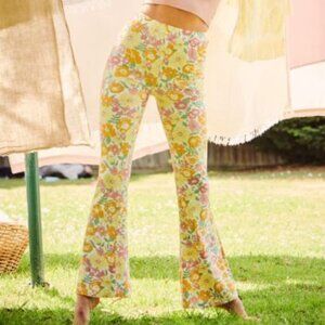 Ghanda Rosa Flares Bardot Floral Bell Bottom Pants